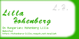 lilla hohenberg business card